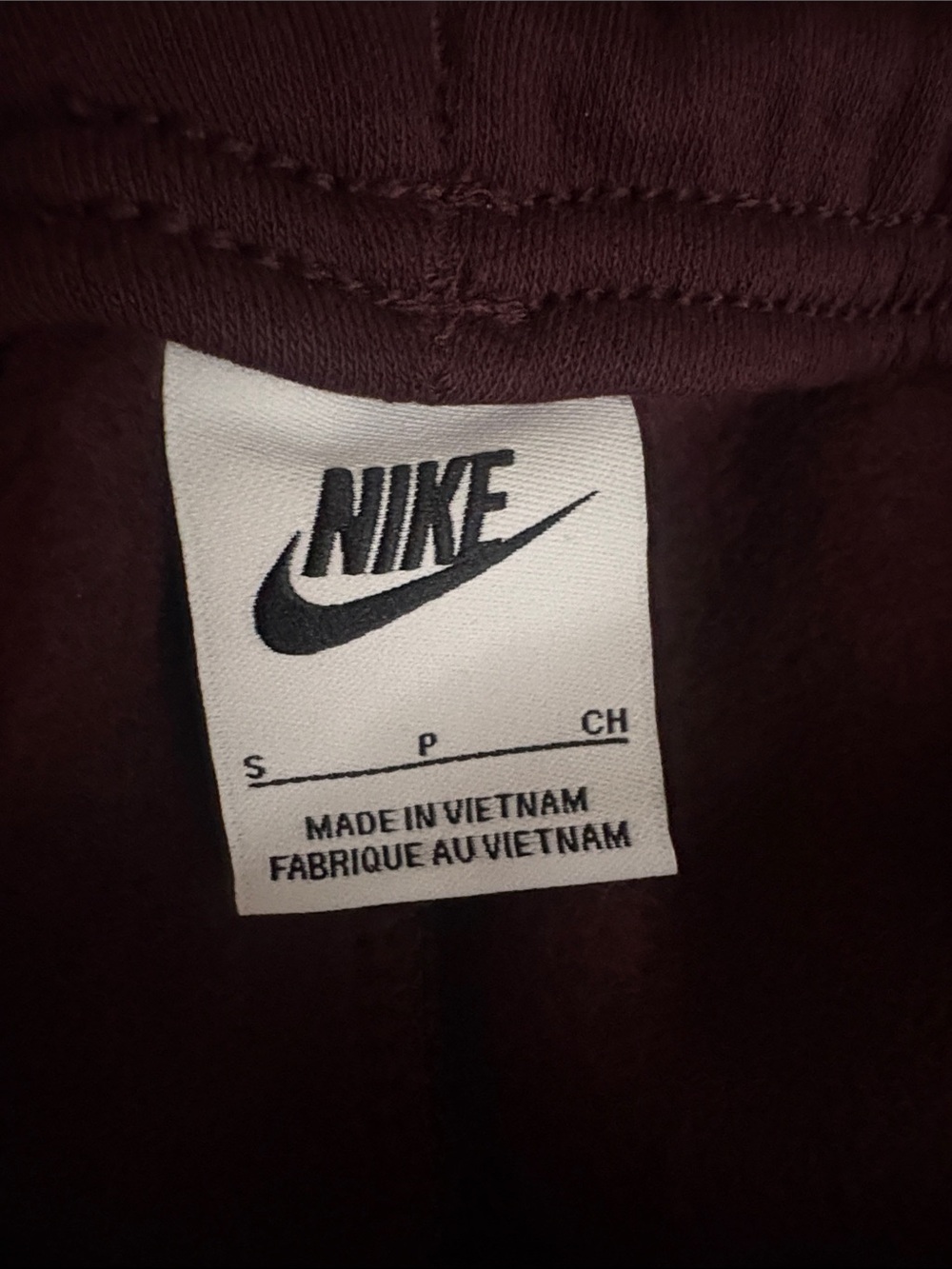 Nike Phoenix Fleece Women’s Loose Mid- Rise Barrel Pants in Burhundy-Size small - Picture 6 of 7